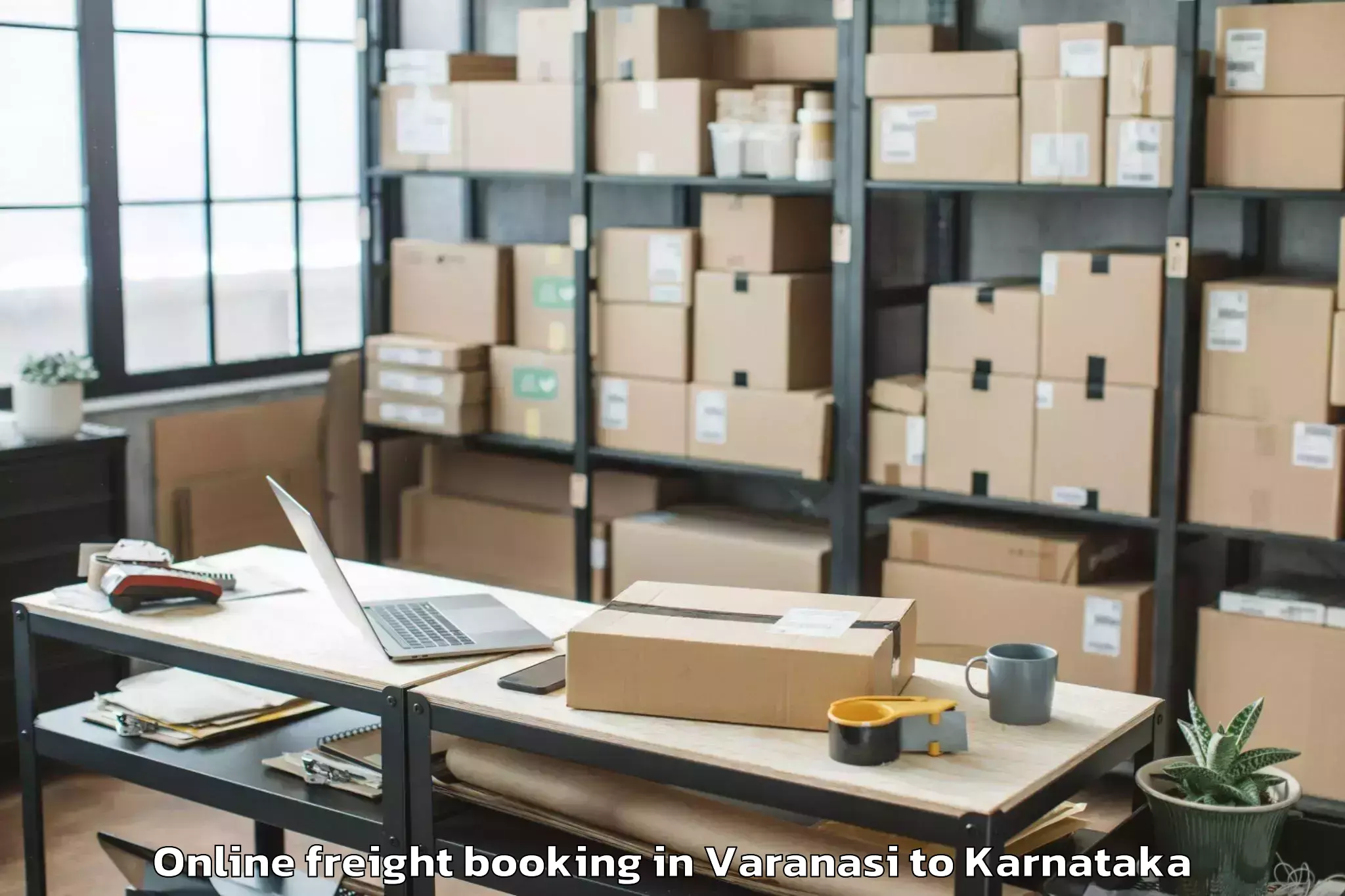 Book Varanasi to Harpanahalli Online Freight Booking Online